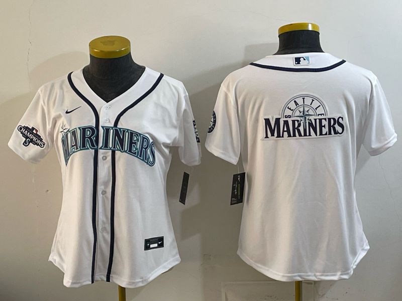 Youth 2026 Seattle Mariners Blank White Game Nike MLB Jersey style 009->youth mlb jersey->Youth Jersey